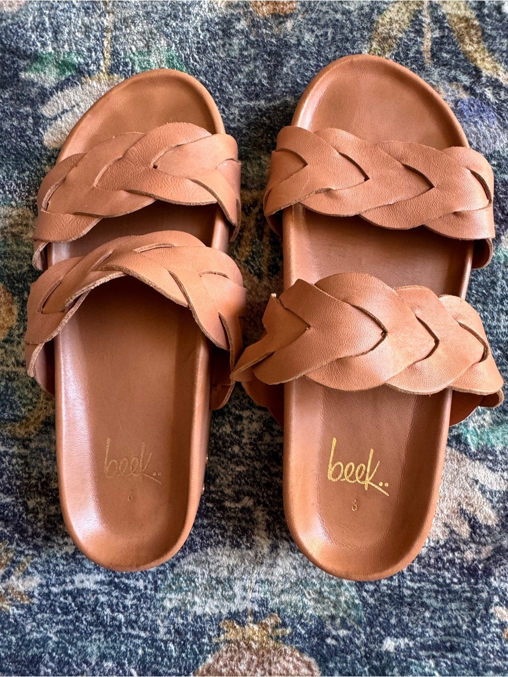 beek Double Braided Slide Sandals in Brown - Picture 5 of 9